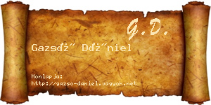 Gazsó Dániel névjegykártya