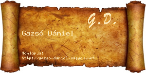 Gazsó Dániel névjegykártya